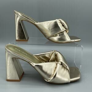 NEW Open Edit Women’s Kaia Knot Sandals Gold Size 9M